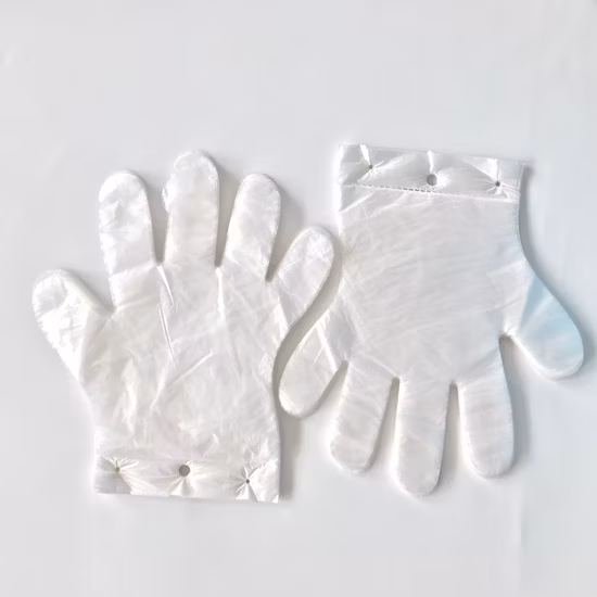 High Quality 4.0g 4.5g Clear Manufacturer Powder-Free Vinyl Disposable PVC Gloves for Food Preparation and Examination with En455