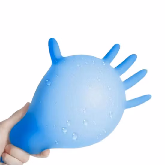 医療用品、パウダーフリーブルーニトリル使い捨て診察用手袋