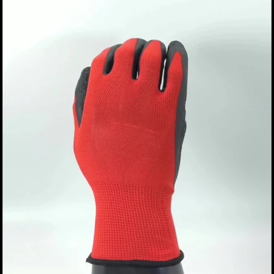 Nmsafety 13G ポリエステル ラテックスでコーティングされたメンテナンス用安全作業手袋