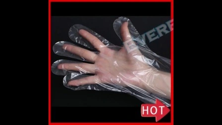 医療/AIアーム防水ロングプラスチック使い捨て手袋ポリエチレンLDPE/ポリ/ビニール/CPE/HDPE/PVC/PE製食品加工用