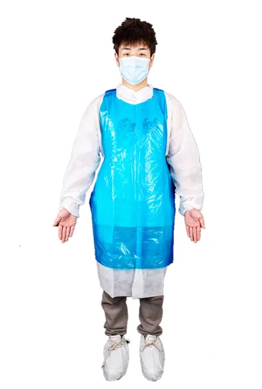 キッチン用使い捨てノースリーブPE医療エプロンキッチン用カラフルな防水プラスチックエプロン