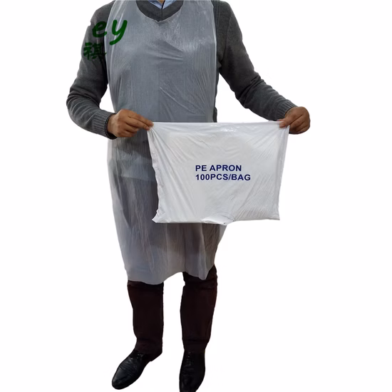 魚介料理用使い捨てポリプラスチックエプロン