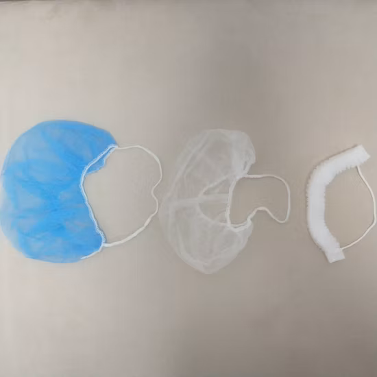 ダブルループ付きのポリプロピレン不織布製の通気性のある使い捨てヒゲカバー